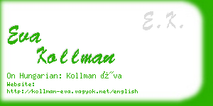 eva kollman business card